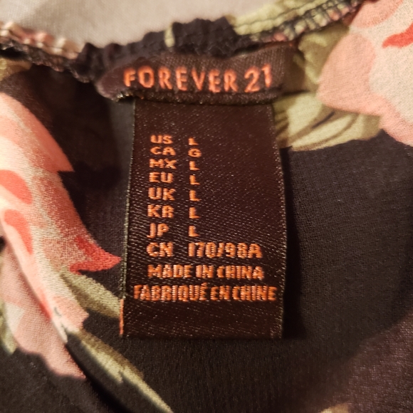 Forever 21 pink roses spaghetti strap crop top - Picture 4 of 5